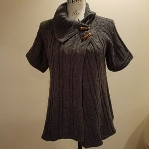 The Limited dark grey short sleeve sweater